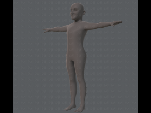 base mesh old man character 3D Model