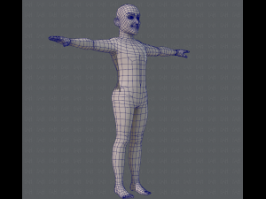 base mesh old man character 3D Model