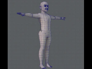 base mesh old man character 3D Model
