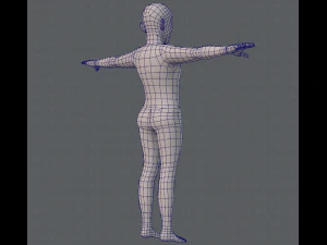 base mesh old man character 3D Model