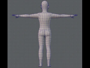 base mesh old man character 3D Model