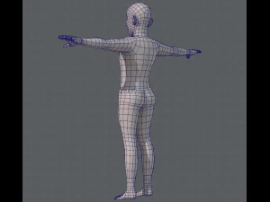 base mesh old man character 3D Model