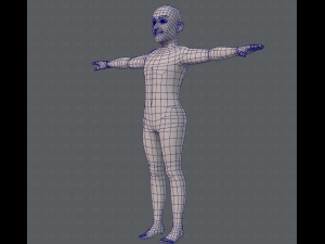 base mesh old man character 3D Model