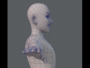 base mesh old man character 3D Model
