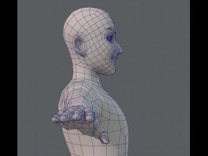 base mesh old man character 3D Model