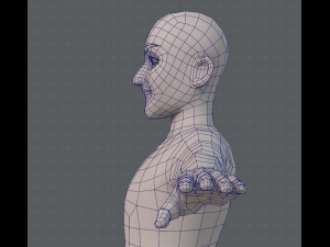 base mesh old man character 3D Model