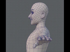 base mesh old man character 3D Model