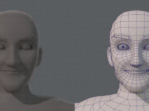 base mesh old man character 3D Model