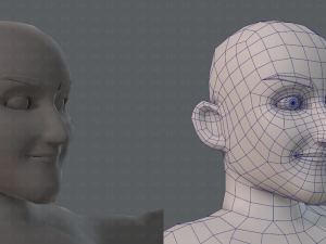 base mesh old man character 3D Model