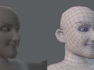 base mesh old man character 3D Model