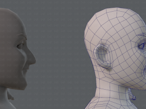 base mesh old man character 3D Model