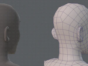 base mesh old man character 3D Model
