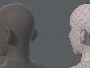 base mesh old man character 3D Model