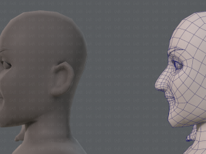 base mesh old man character 3D Model