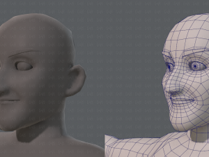 base mesh old man character 3D Model