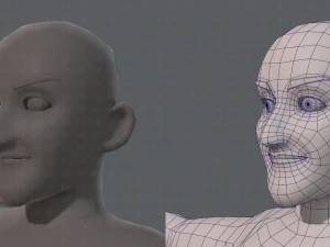 base mesh old man character 3D Model