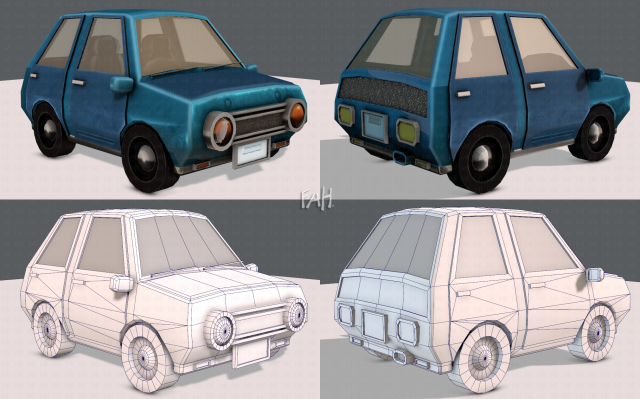cartoon car 01 3Dモデル .c4d .max .obj .3ds .fbx .stl .blend 