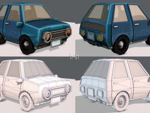 мультяшная машина 01 3D Модель