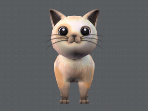 cat cartoon v01 3D Модель