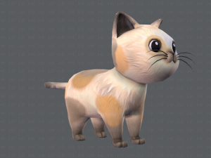 cat cartoon v01 3D Модель
