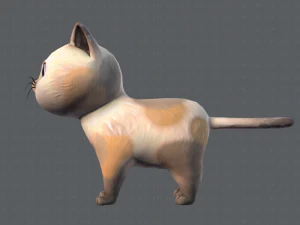 desenho animado de gato v01 Modelo 3D