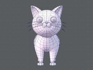 cat cartoon v01 3D Модель