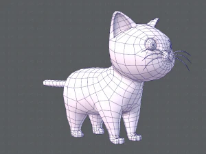 desenho animado de gato v01 Modelo 3D