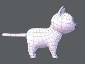 desenho animado de gato v01 Modelo 3D