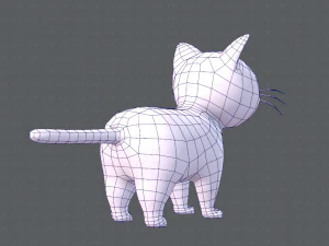 desenho animado de gato v01 Modelo 3D