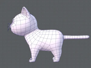 desenho animado de gato v01 Modelo 3D