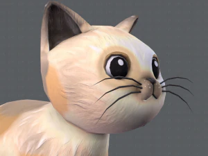 desenho animado de gato v01 Modelo 3D
