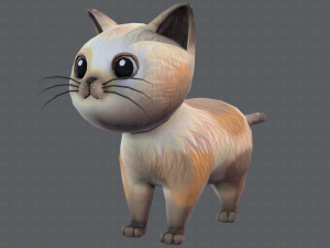 cat cartoon v01 3D Модель