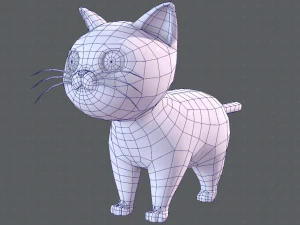 desenho animado de gato v01 Modelo 3D
