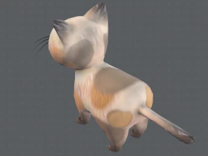 desenho animado de gato v01 Modelo 3D
