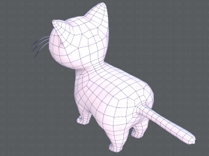 cat cartoon v01 3D Модель