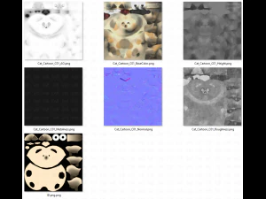 desenho animado de gato v01 Modelo 3D