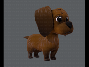 dog base cartoon 3D Modell