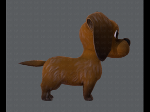 dog base cartoon 3D Modell