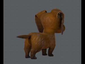 dog base cartoon 3D Modell