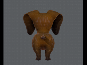 dog base cartoon 3D Modell
