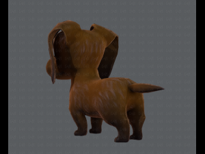dog base cartoon 3D Modell