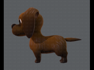 dog base cartoon 3D Modell