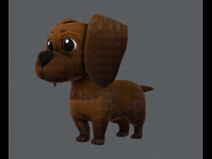 dog base cartoon 3D Modell