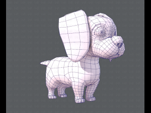 dog base cartoon 3D Modell
