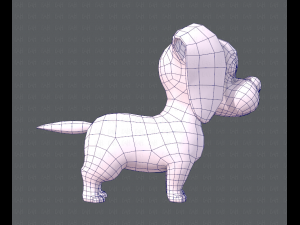 dog base cartoon 3D Modell