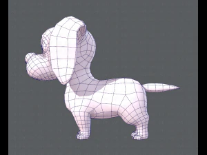 podstawowa kresk&oacute;wka psa Model 3D