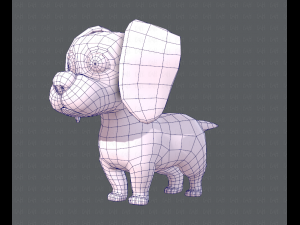 dog base cartoon 3D Modell