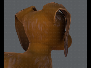 dog base cartoon 3D Modell
