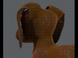 dog base cartoon 3D Modell