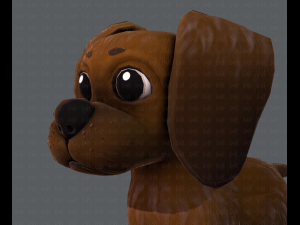 dog base cartoon 3D Modell